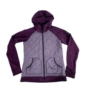 The North Face Purple Hybrid Quilled Diamond Hooded Jacket Women's M Gorpcore